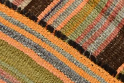 Tapis Kilim vintage 4x7 pour chambre de ferme, 139x215 cm