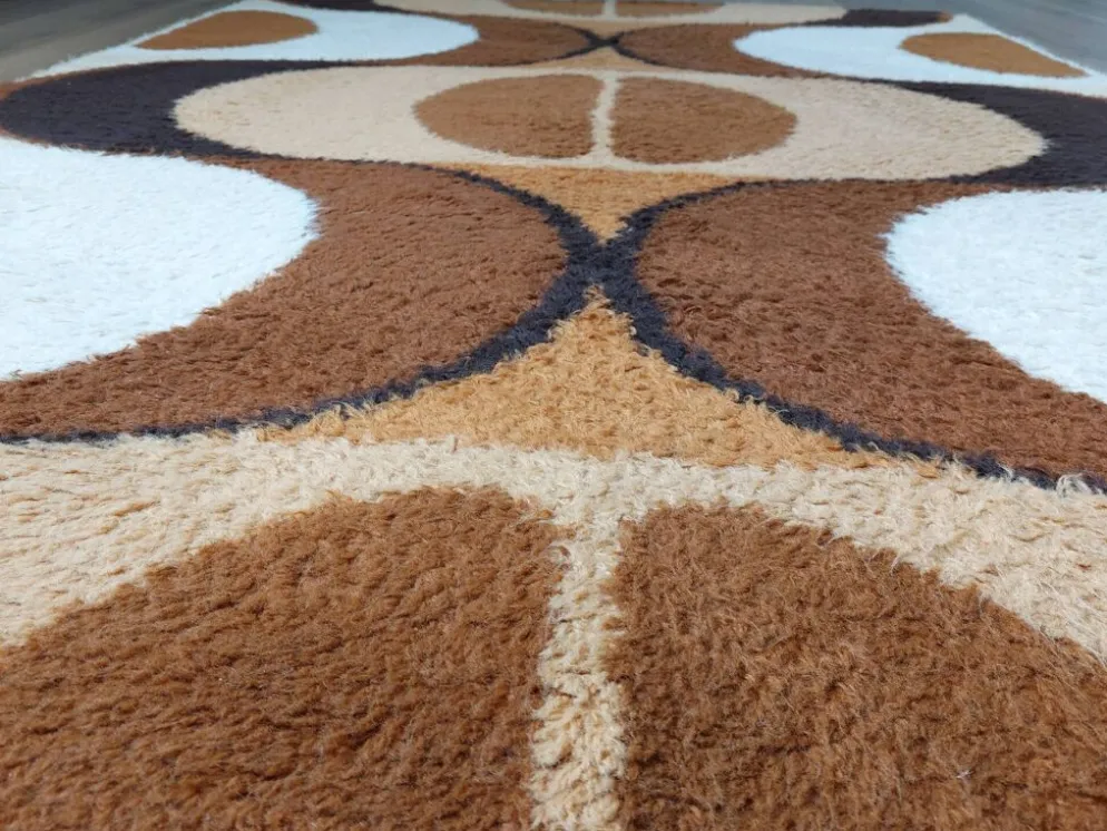 Tapis louis de poortere haïti 220x170 - vintage 70s space age