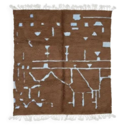 Tapis Marocain Brun Chocolat - 240 x 220 cm