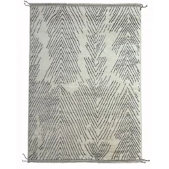Tapis marocain fait main, 100 % laine naturelle. Tapis Beni Ourain moderne.
