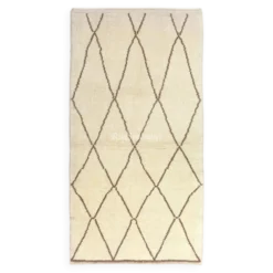 Tapis marocain moderne, 100 % laine naturelle non teinte, options personnalisées disponibles
