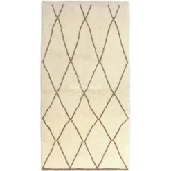 Tapis marocain moderne, 100 % laine naturelle non teinte, options personnalisées disponibles