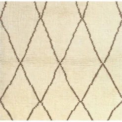 Tapis marocain moderne, 100 % laine naturelle non teinte, options personnalisées disponibles