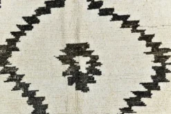 Tapis marocain moderne super doux blanc neutre 7x10, 216x294 cm