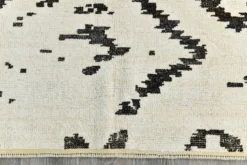 Tapis marocain moderne super doux blanc neutre 7x10, 216x294 cm