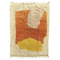 Tapis marocain Mrirt sur mesure en laine naturelle, Atlas Sunset