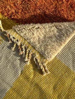 Tapis marocain Mrirt sur mesure en laine naturelle, Atlas Sunset