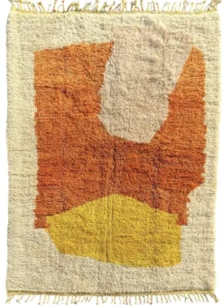 Tapis marocain Mrirt sur mesure en laine naturelle, Atlas Sunset