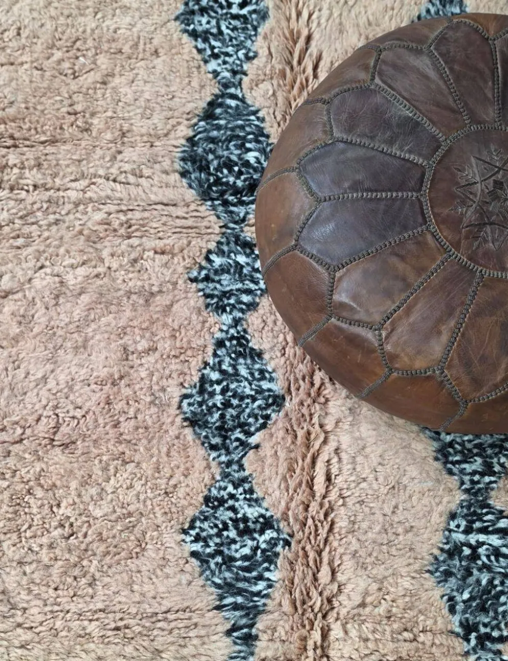 Tapis Marocain Rose Poudré - 309 x 197 cm