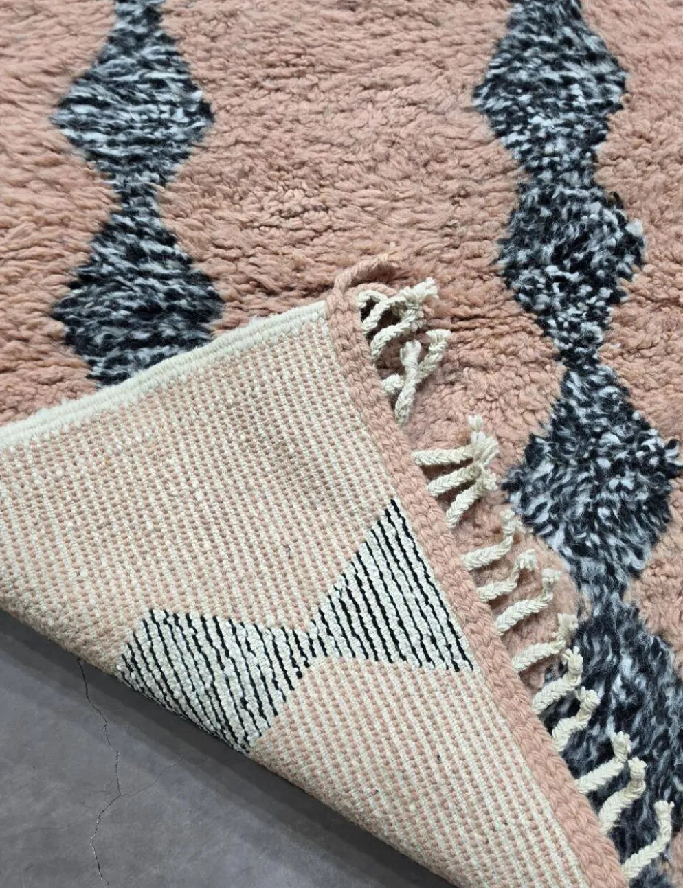 Tapis Marocain Rose Poudré - 309 x 197 cm
