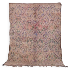 Tapis marocain vintage 183 x 257 cm - Tapis en laine berbère - Tapis bohème fait main