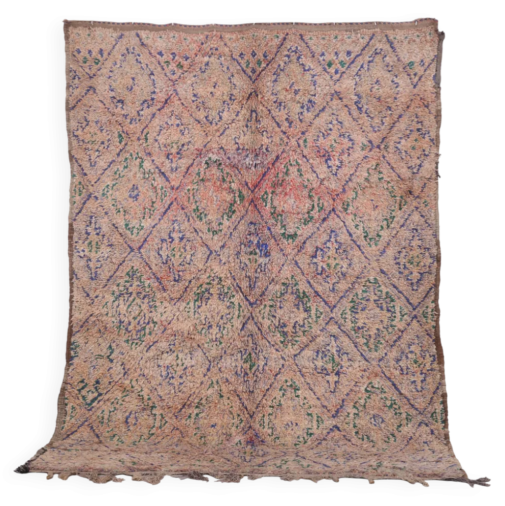 Tapis marocain vintage 183 x 257 cm - Tapis en laine berbère - Tapis bohème fait main