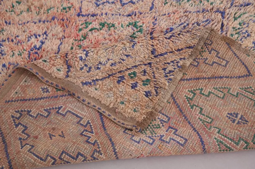 Tapis marocain vintage 183 x 257 cm - Tapis en laine berbère - Tapis bohème fait main