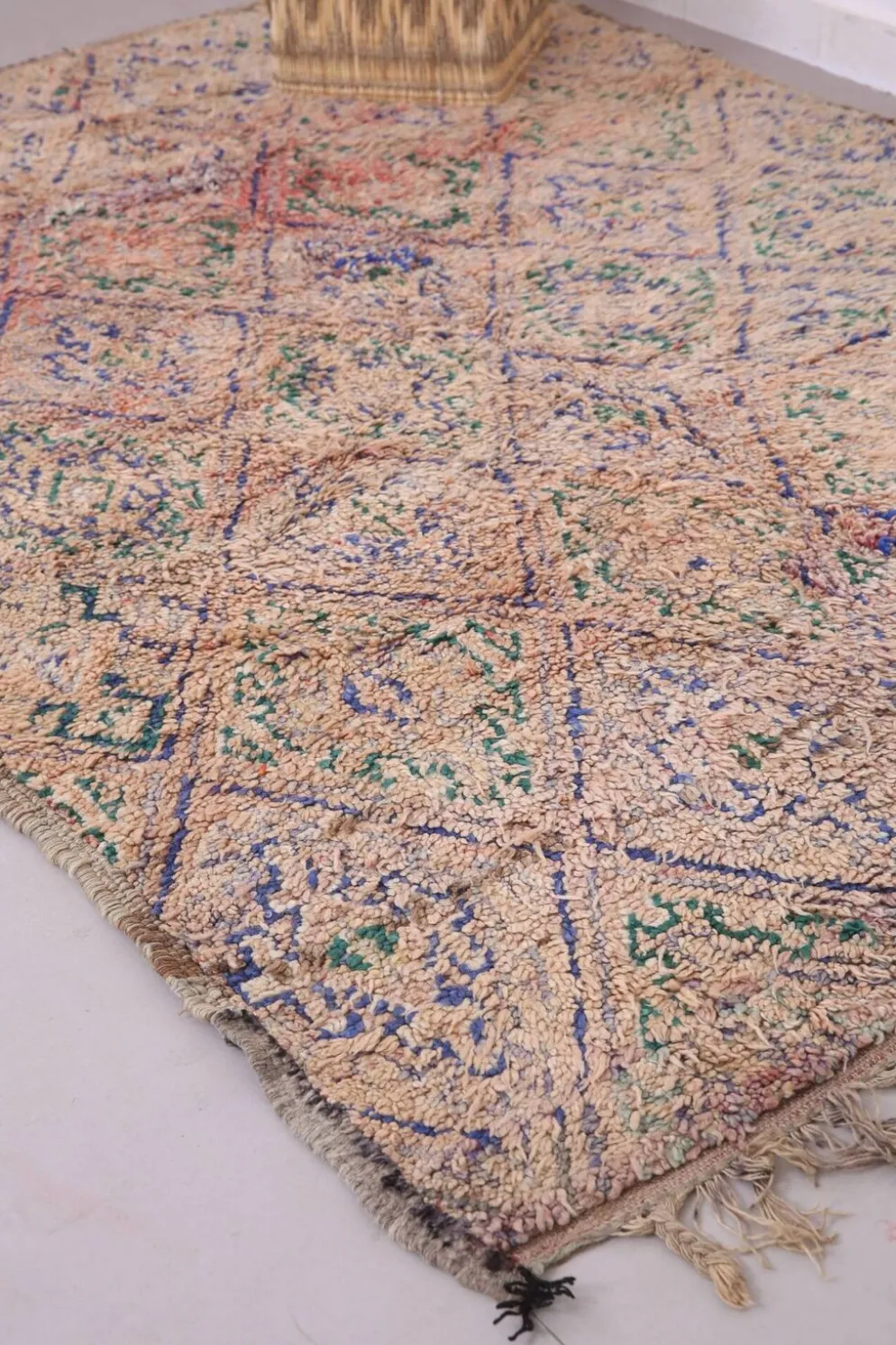 Tapis marocain vintage 183 x 257 cm - Tapis en laine berbère - Tapis bohème fait main