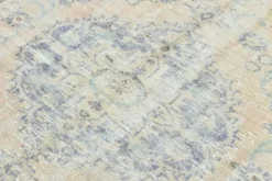 Tapis Médaillon Neutre Pâle, Tapis Vintage Bleu Poudré, 190x290 Cm