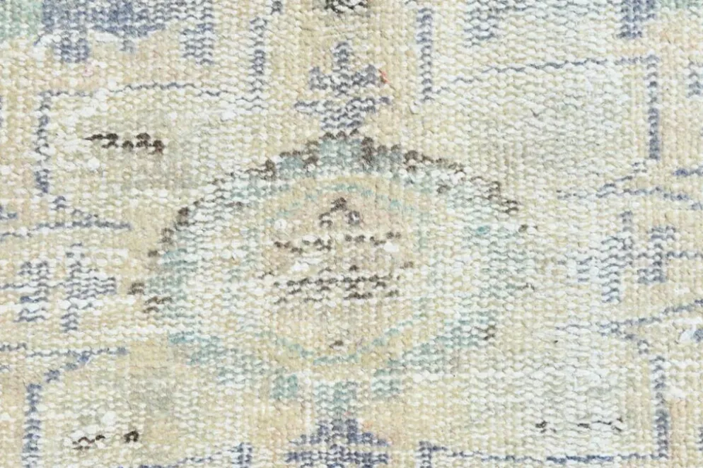 Tapis Médaillon Neutre Pâle, Tapis Vintage Bleu Poudré, 190x290 Cm