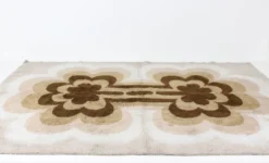 Tapis mid-century scandinave beige style ege rya 1970s