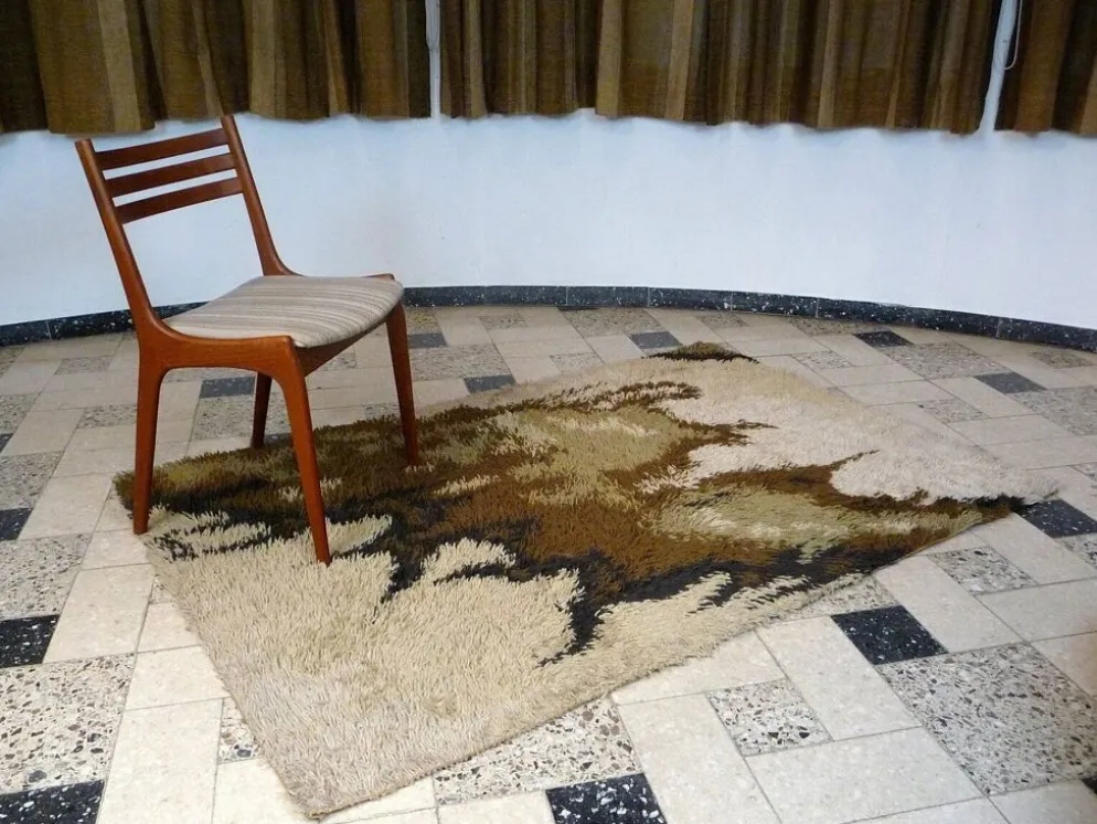 Tapis moderne scandinave décor abstrait par Ege Rya, Danemark années 1960