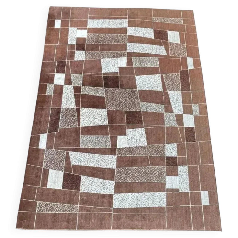 Tapis/moquette abstrait des années 1960, Tchécoslovaquie - bouclé