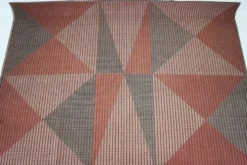 Tapis / moquette géométrique abstrait en bouclé XL des années 1950
