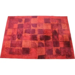 Tapis / moquette géométrique abstrait de style mid-century, années 1970 / Tchécoslovaquie