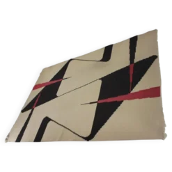 Tapis / moquette géométrique à design abstrait kilim du milieu du siècle, années 1960.