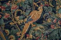 Tapis mural Mid Century oiseaux, animaux et feuilles, Belgique années 1960