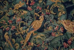 Tapis mural Mid Century oiseaux, animaux et feuilles, Belgique années 1960