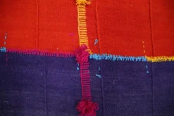 Tapis Mural Textile Art, Tenture Contemporaine Rouge & Violet, 105x146 Cm