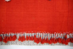 Tapis Mural Textile Art, Tenture Contemporaine Rouge & Violet, 105x146 Cm