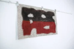 Tapis mural vintage, tapisserie tissée bohème, art mural, 64x104 cm
