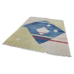 Tapis noué à la main Bauhaus, années 1970