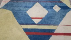 Tapis noué à la main Bauhaus, années 1970