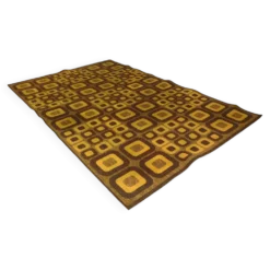 Tapis op-art moderniste avec motif graphique abstrait par Magura, Allemagne, années 1960.