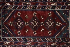Tapis oriental afghan vintage tissé à la main rouge, années 1970