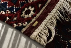 Tapis oriental afghan vintage tissé à la main rouge, années 1970