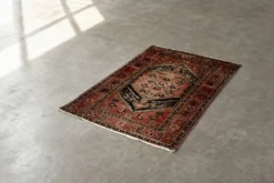 Tapis oriental Hamadan Kamse tissé à la main vintage du Moyen-Orient, années 1960.