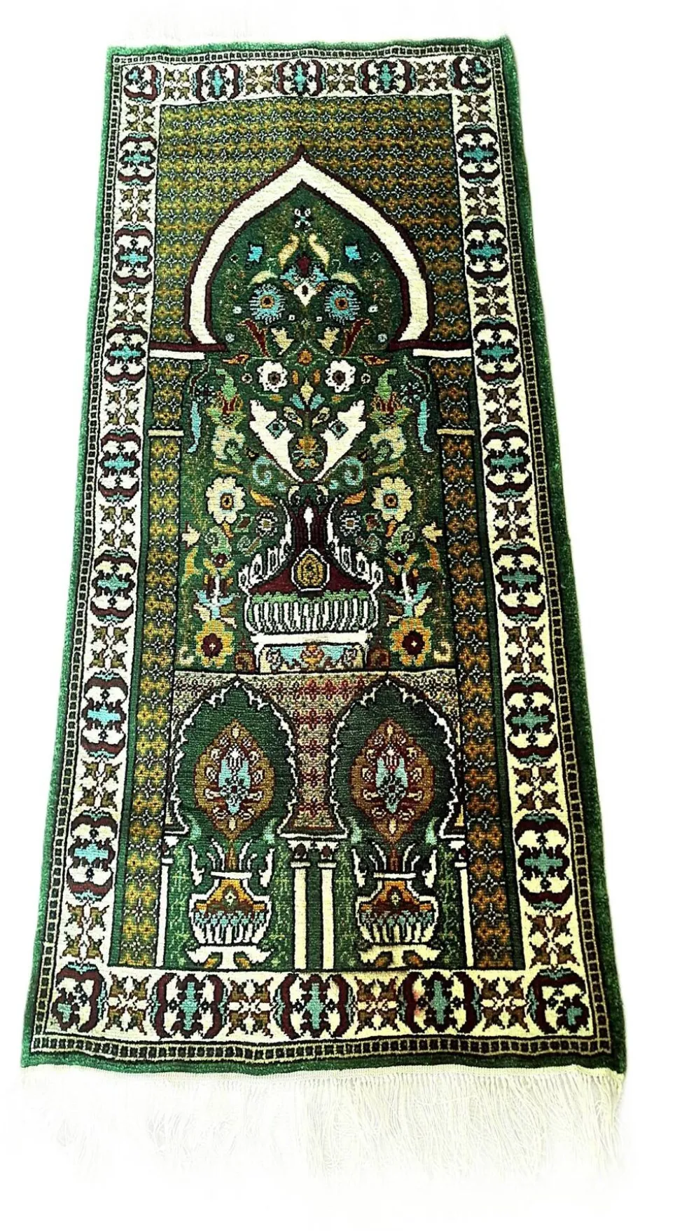 Tapis oriental Soie Fait main prière Tunisie rectangulaire 2007