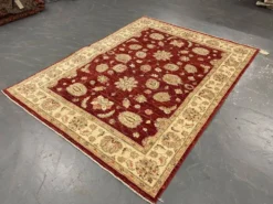 Tapis oriental, tapis rouge fait main, tapis de salon à vendre, décoration de sol pour la maison.