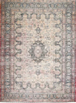 Tapis oriental vintage persan rouge et bleu 10x13, 315x412 cm
