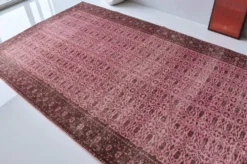 Tapis Oushak décoratif rose sku 2527