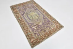 Tapis Oushak vintage 4x6, tapis turc, 107x172 cm
