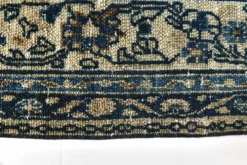 Tapis persan large 10x13 bleu marine et taupe, tapis en laine fait main, 311x402 cm