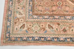 Tapis persan oriental antique saumon rose 10x13, 296x387 cm