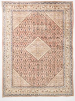 Tapis persan oriental antique saumon rose 10x13, 296x387 cm