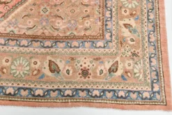 Tapis persan oriental antique saumon rose 10x13, 296x387 cm