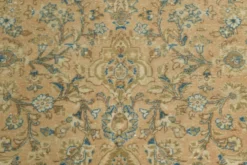 Tapis persan Tabriz vintage antique noué à la main bleu ciel, 293x407 cm