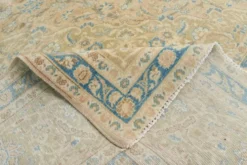 Tapis persan Tabriz vintage antique noué à la main bleu ciel, 293x407 cm