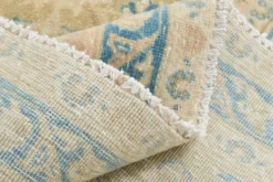 Tapis persan Tabriz vintage antique noué à la main bleu ciel, 293x407 cm