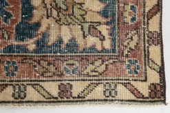 Tapis persan vintage décoratif pastel aux tons terracotta, 238x357 cm